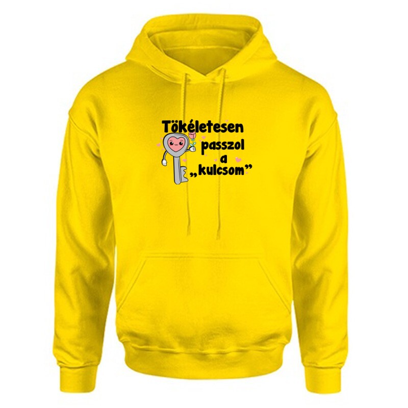 Tökéletesen passzol a kulcsom Unisex Kapucnis Pulcsi