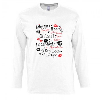 Nyelvlecke Hosszú Ujjú Póló