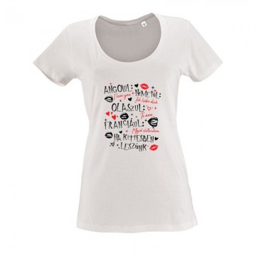 Nyelvlecke Női O Nyakú Póló