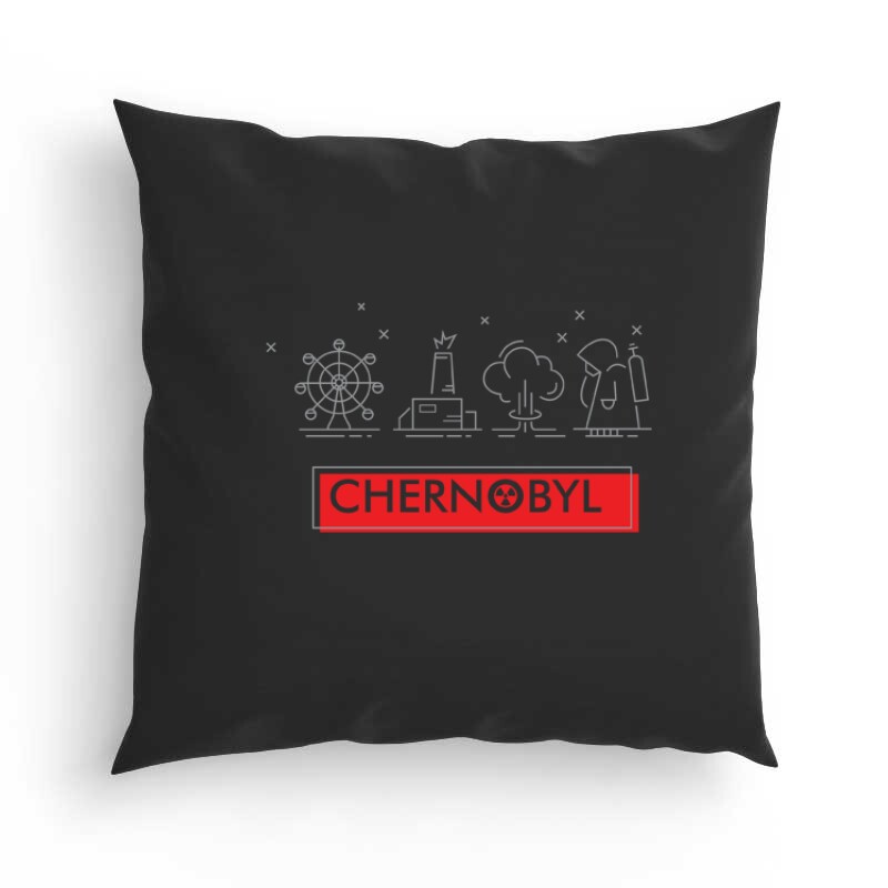 Csernobil Pictogram Párna