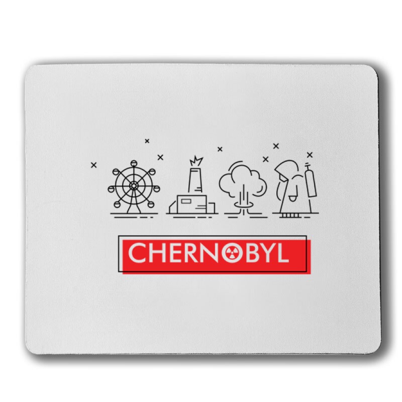 Csernobil Pictogram Egérpad