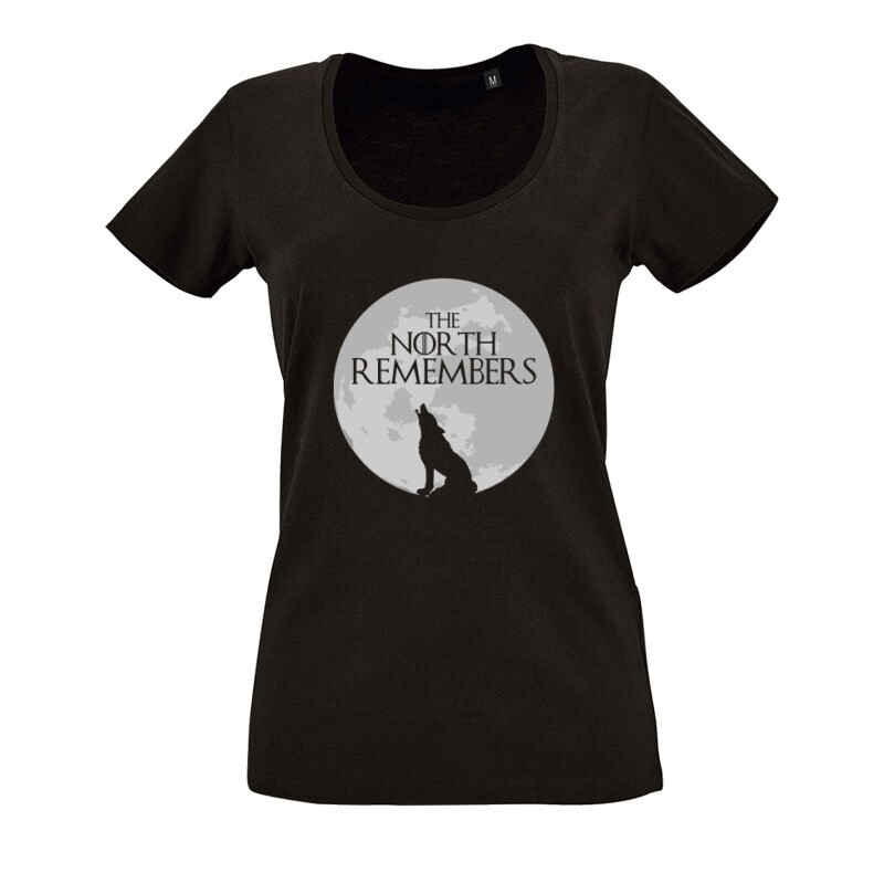 The North Remember(Moon) O nyakú női póló