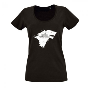 The North Remember(Wolf) O nyakú női póló