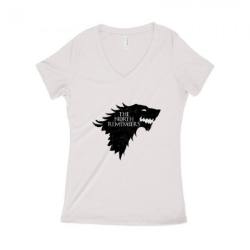 The North Remember(Wolf) Női póló V kivágott