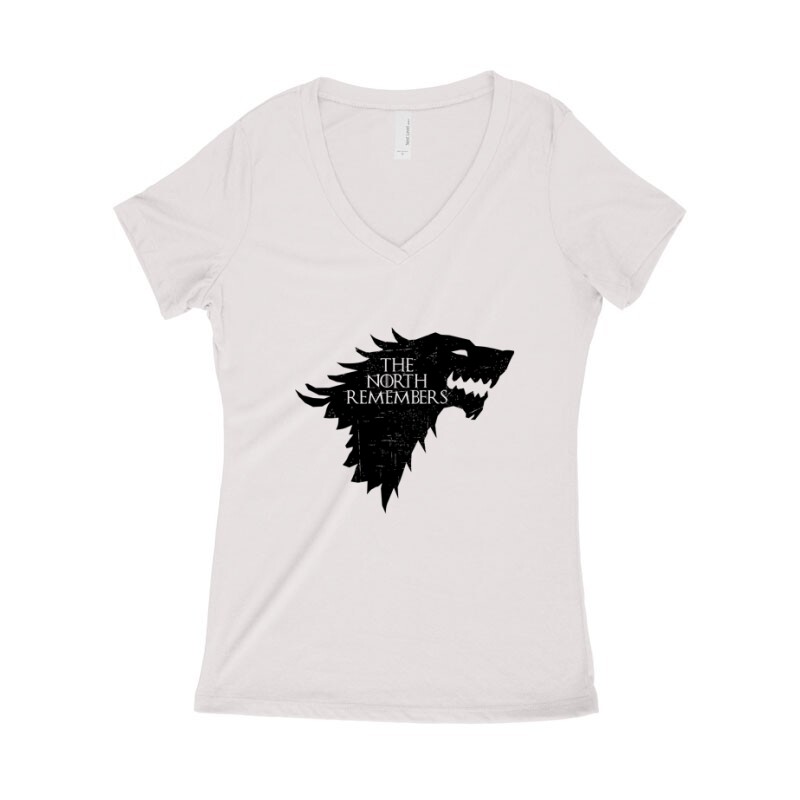 The North Remember(Wolf) Női póló V kivágott