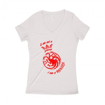 I'm Not a Princess Női póló V kivágott