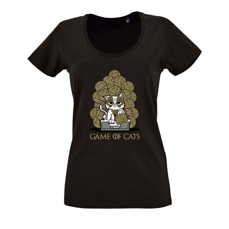 Game Of Cats O nyakú női póló