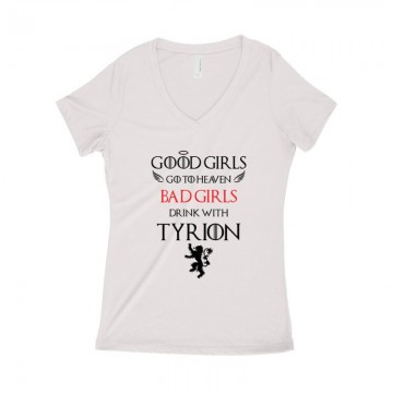 Bad Girl Drink... Női póló V kivágott