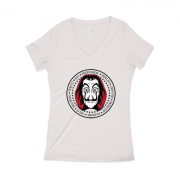 With Dali Names(Circle) Női póló V kivágott