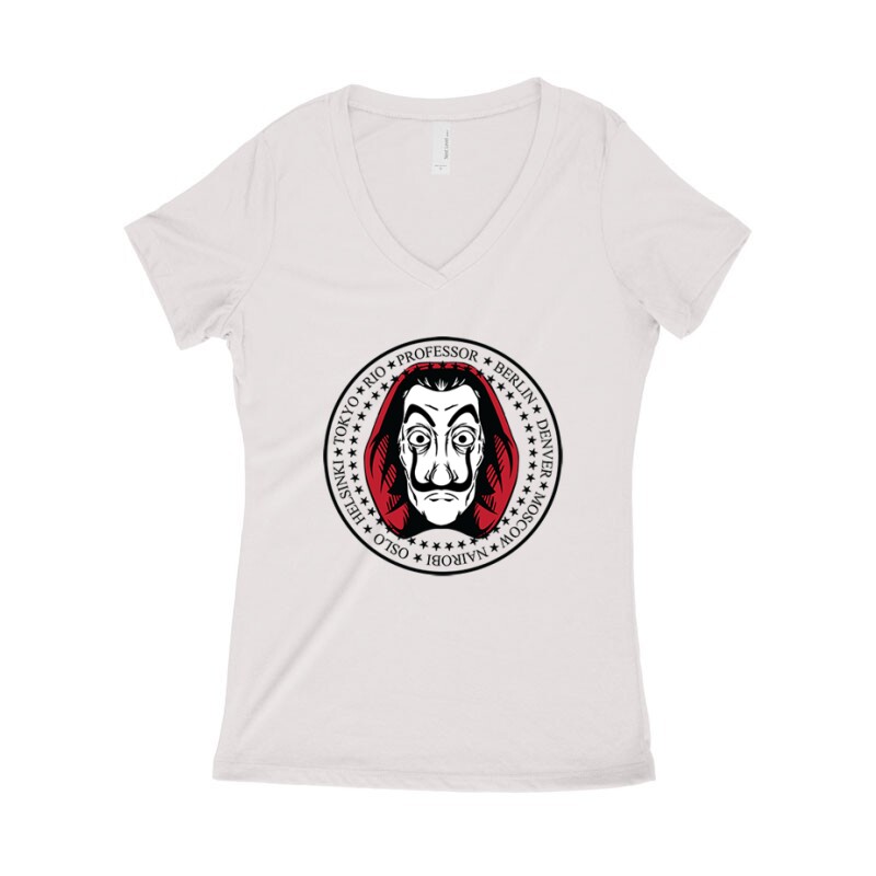 With Dali Names(Circle) Női póló V kivágott