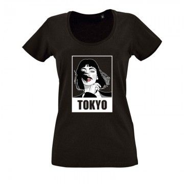 Tokyo Minimal O nyakú női póló