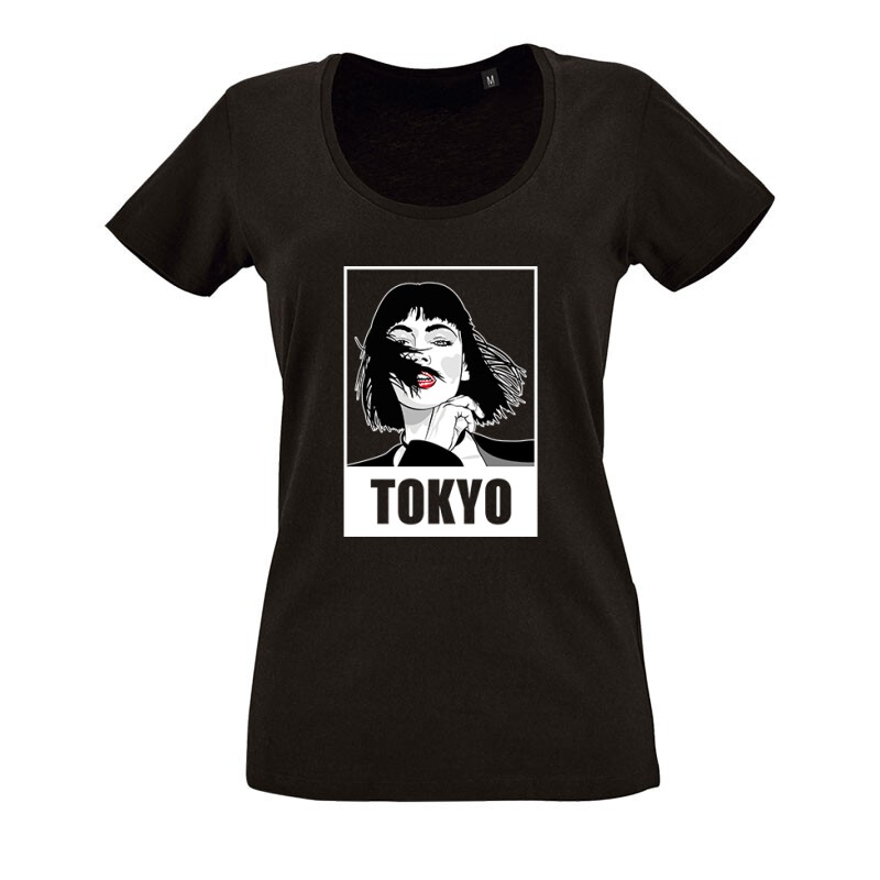 Tokyo Minimal O nyakú női póló