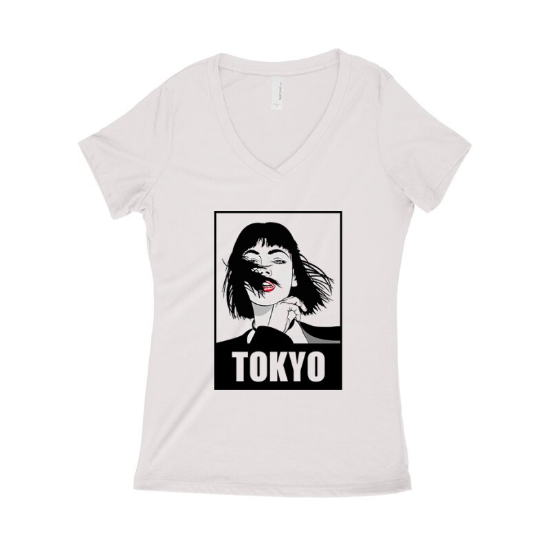 Tokyo Minimal Női póló V kivágott