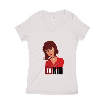 Tokyo Cartoon Női póló V kivágott