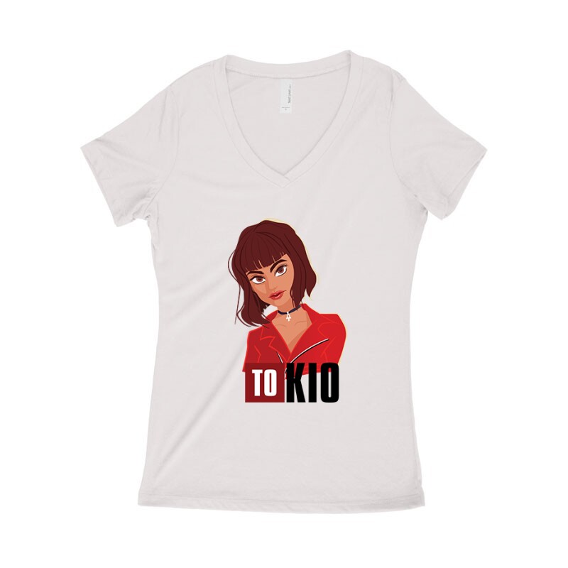 Tokyo Cartoon Női póló V kivágott