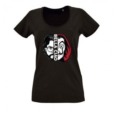 Bella Ciao Professor O nyakú női póló