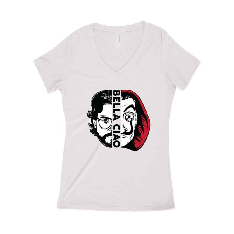 Bella Ciao Professor Női póló V kivágott