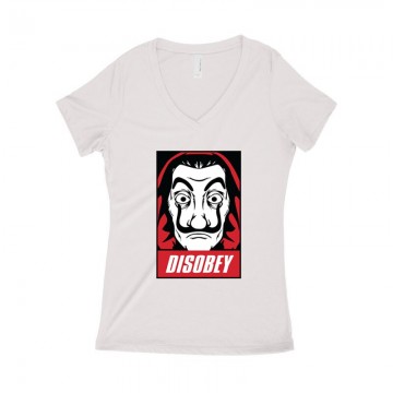 Disobey Női póló V kivágott