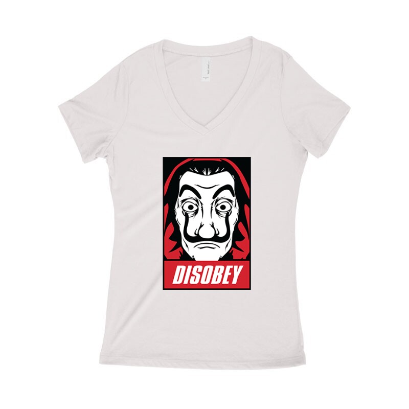 Disobey Női póló V kivágott