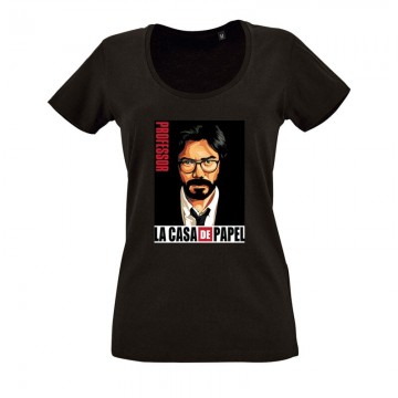 Professor Portait O nyakú női póló