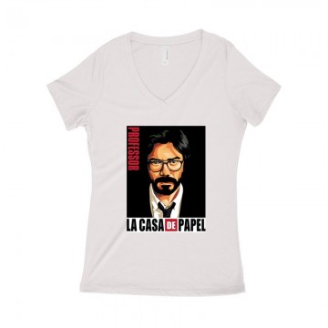 Professor Portait Női póló V kivágott