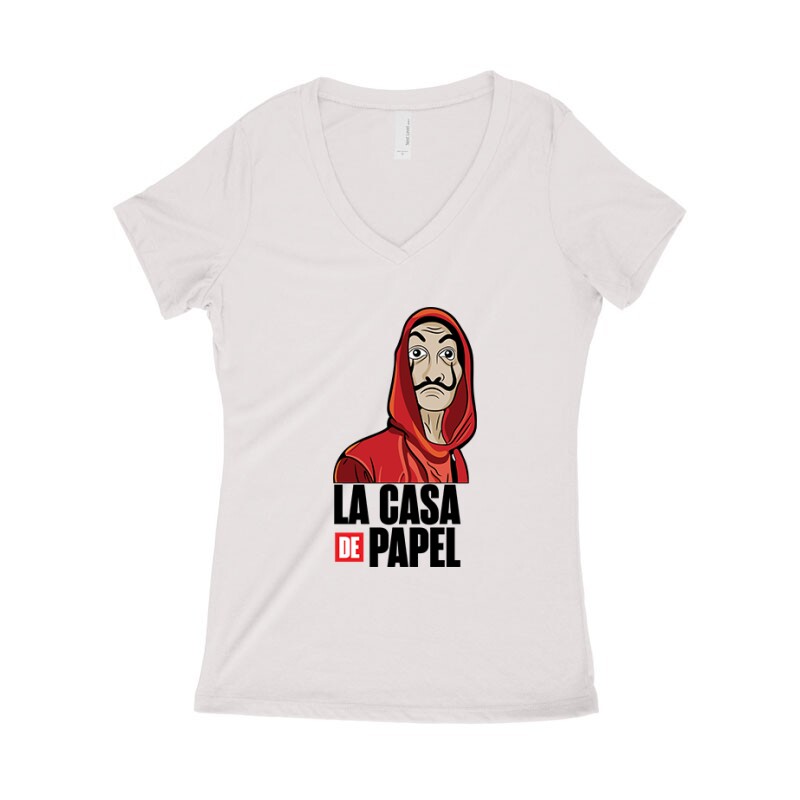 La Casa De Papel Dali Női póló V kivágott