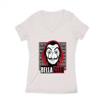 Dali Retro Női póló V kivágott