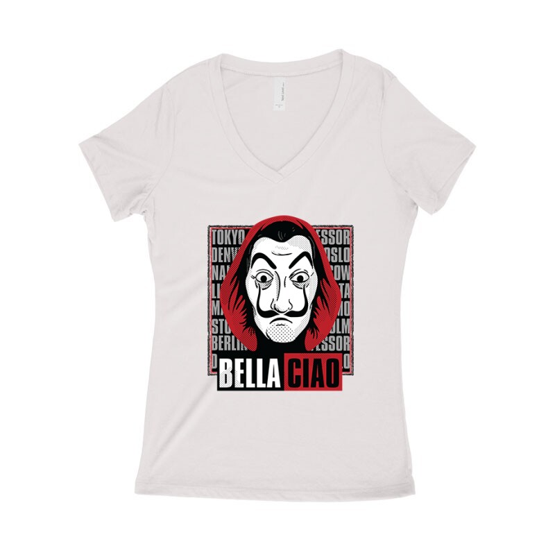 Dali Retro Női póló V kivágott