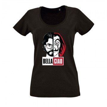Bella Ciao O nyakú női póló