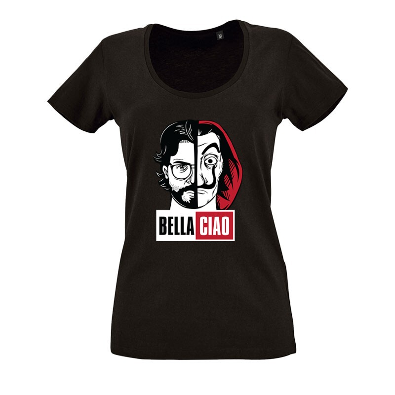 Bella Ciao O nyakú női póló