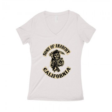 SOA Logo Női póló V kivágott