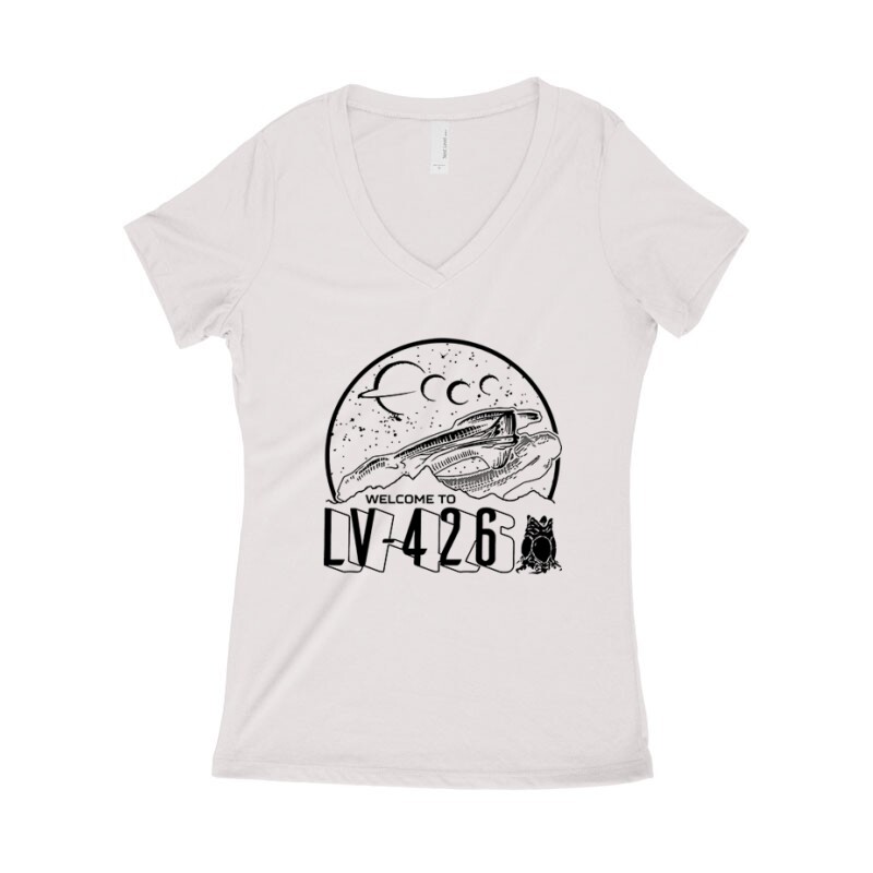 Welcome To LV426 Női póló V kivágott