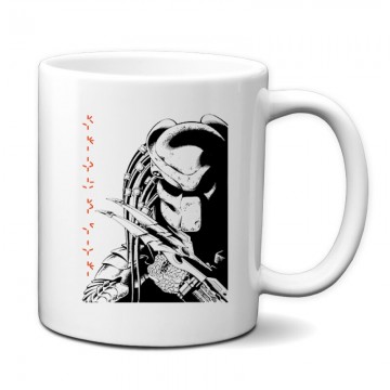 Predator Face Text Bögre