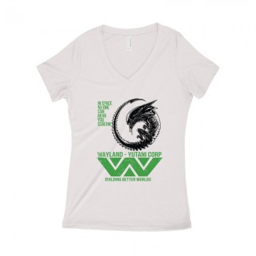 In Space Scream Női póló V kivágott