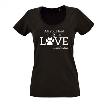 All You Need Is Dog O nyakú női póló