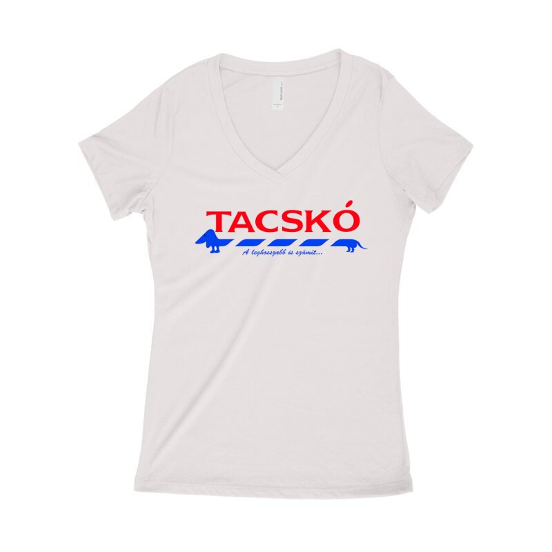 Tacskó Tesco Női póló V kivágott