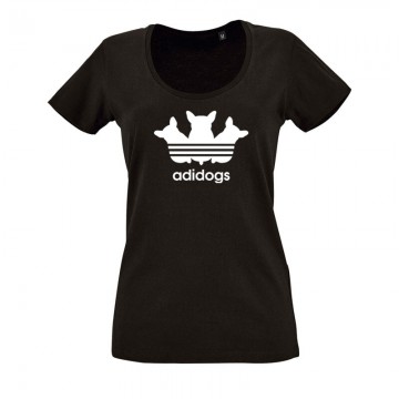 Adidogs O nyakú női póló