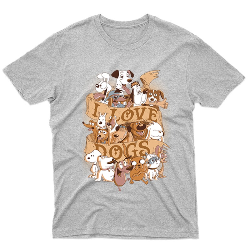 I Love Dogs Férfi póló