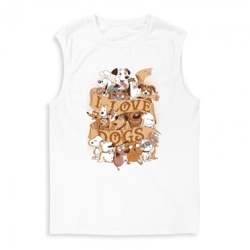I Love Dogs Férfi Trikó