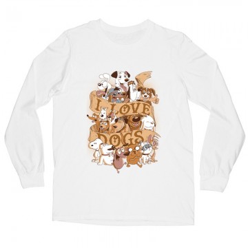 I Love Dogs Hosszú ujjú póló