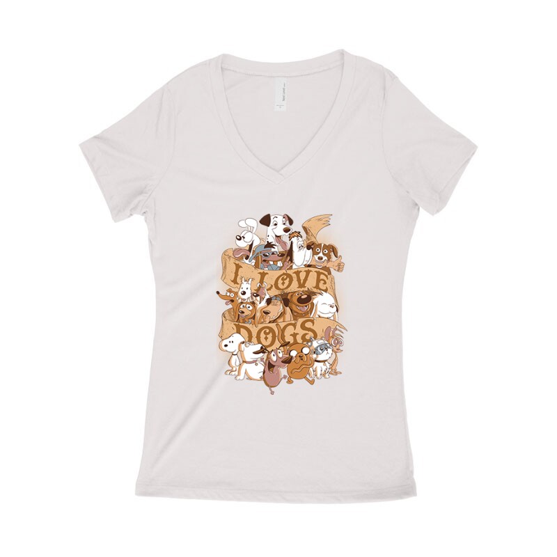 I Love Dogs Női póló V kivágott