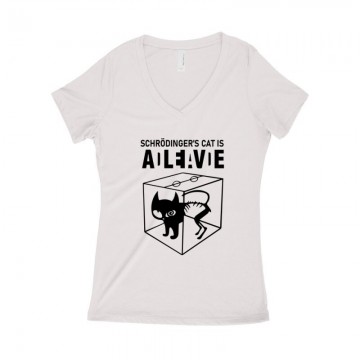 Schrödinger's Cat Női póló V kivágott