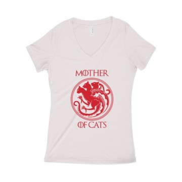 Mother Of Cats Női póló V kivágott