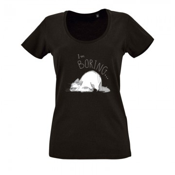 I'm Boring O nyakú női póló