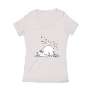 I'm Boring Női póló V kivágott