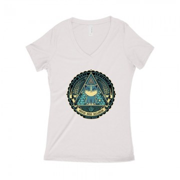 Cats World Domination Női póló V kivágott