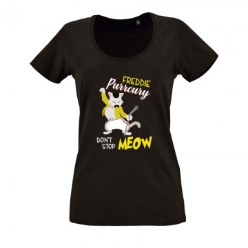 Freddie Purrcury O nyakú női póló
