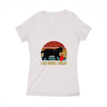 I Do What I Want Női póló V kivágott