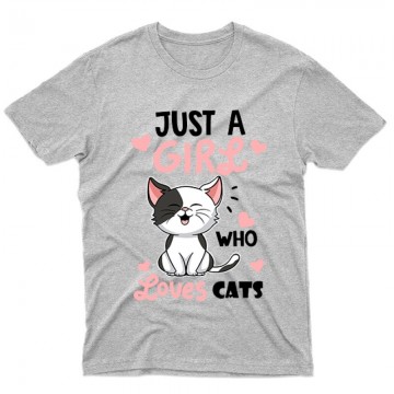 Just a Girl Who Love Cats Férfi póló