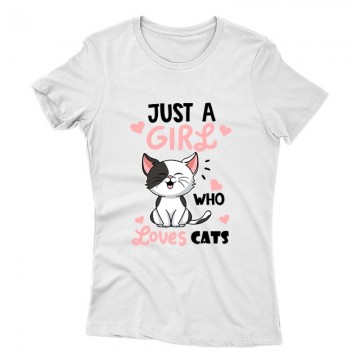 Just a Girl Who Love Cats Női póló